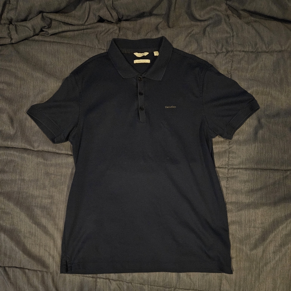 Calvin Klein Men's Dark Blue Polo Shirt